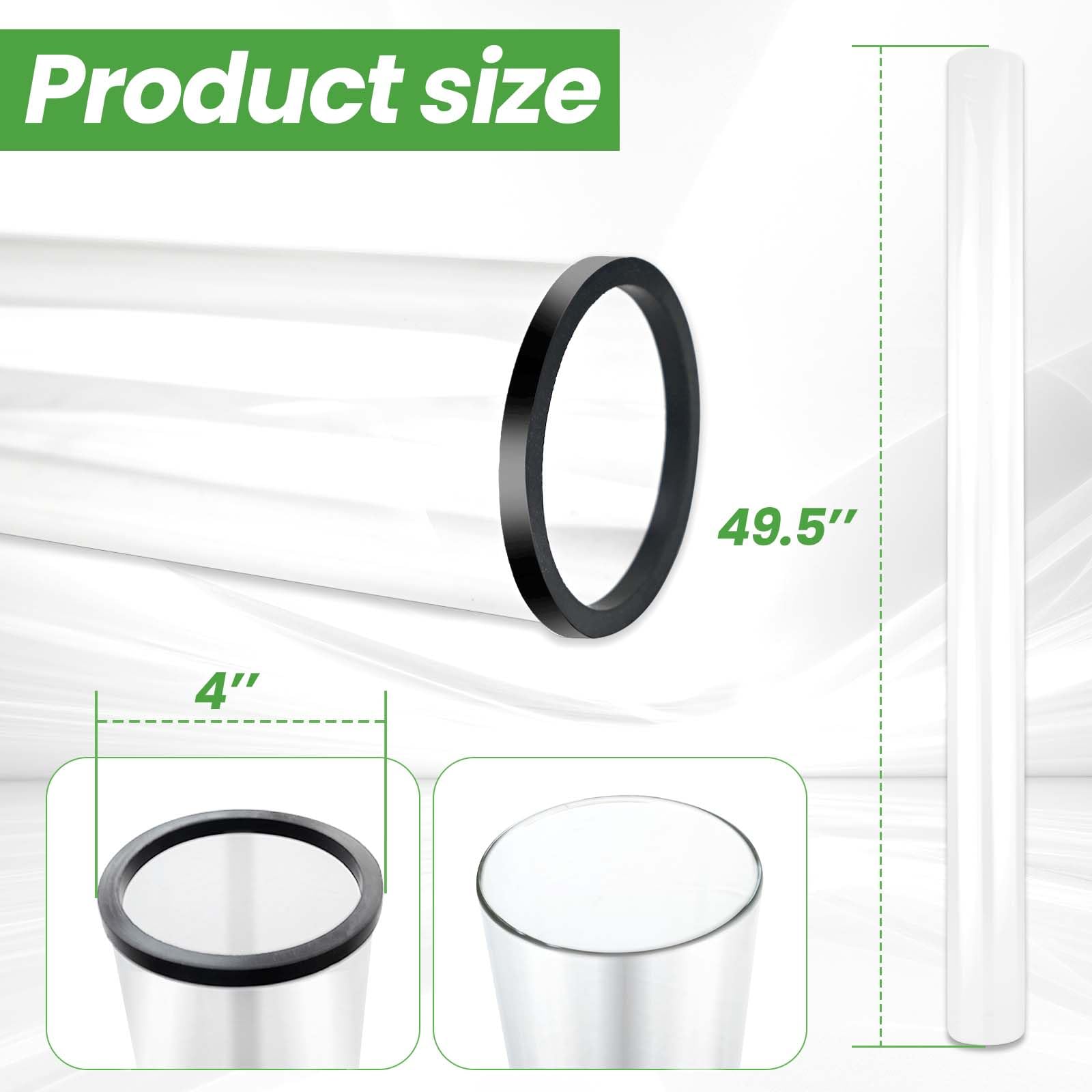 Close-up of quartz glass on REEPLAR tube emphasizing high-temperature durability