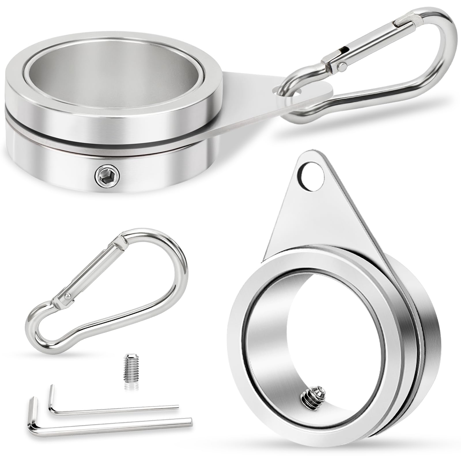 REERON 1-inch flag pole rings with 360° swivel for smooth rotation