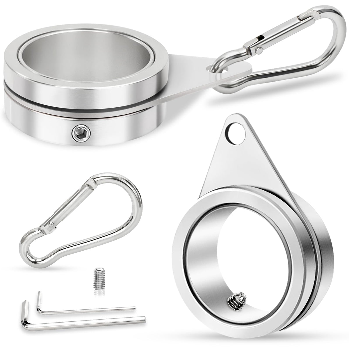 REERON 1-inch flag pole rings with 360° swivel for smooth rotation