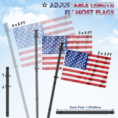 REERON 1-inch flag pole bracket demonstrating 45° and 90° display options