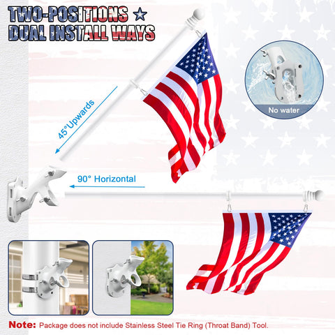 REERON compatibility with 2x3ft and 3x5ft flags for versatile display