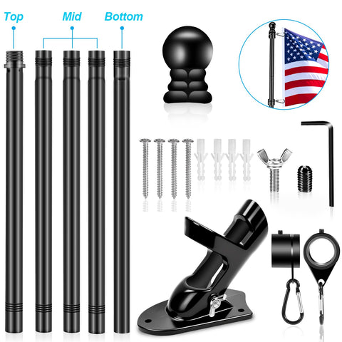 REERON five-section adjustable pole enabling customizable height for different flags