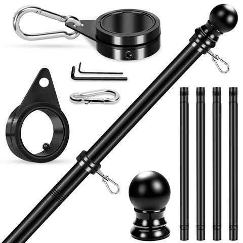 REERON 5ft stainless steel flag pole ready for durable outdoor display.
