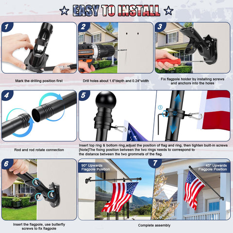 REERON anti-wrap flag carabiners secure flags with grommets.