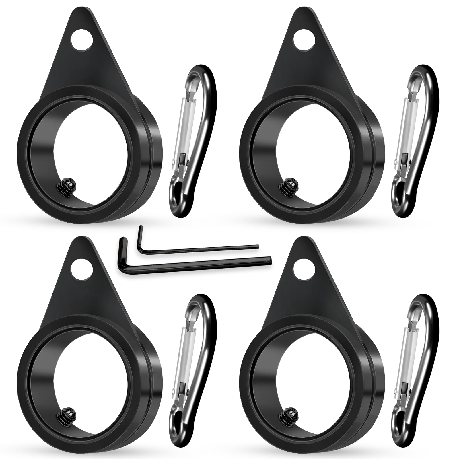 REERON adjustable-diameter rings fit 0.75–1.02 inch poles securely.