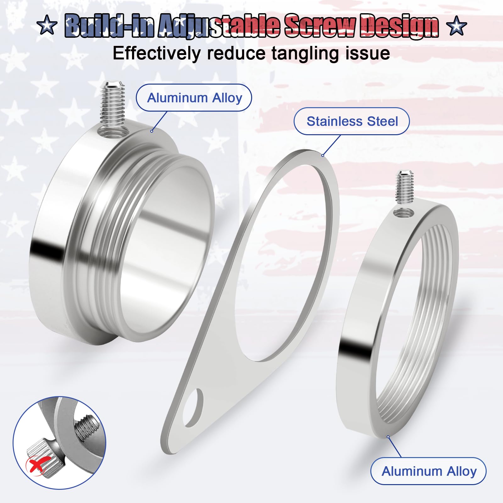 REERON includes four aluminum carabiners for grommeted flags