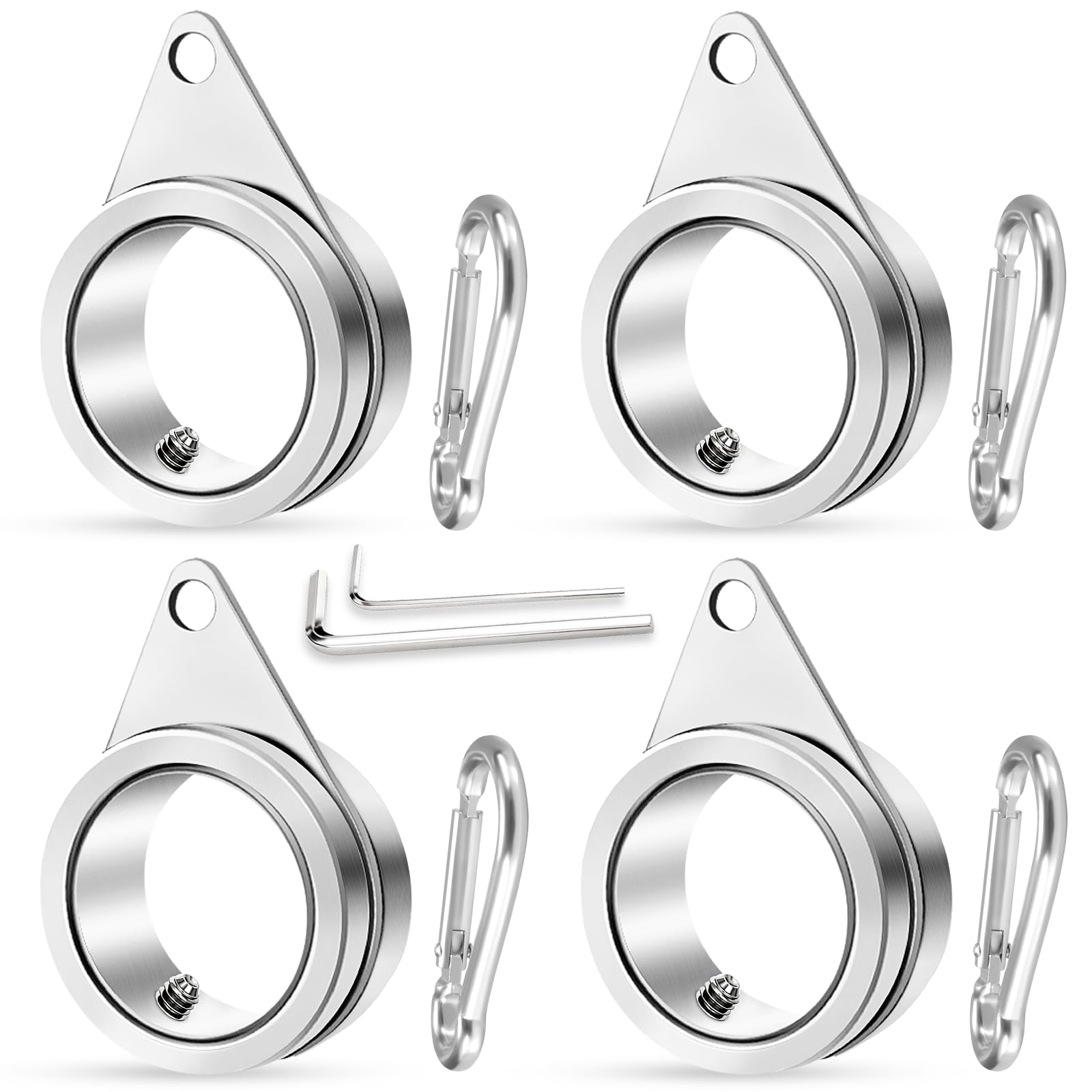 REERON flag pole rings with 1.02-in inner diameter fits 0.75-1.02-in poles.