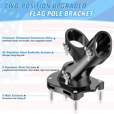 Three-fixed-holes bracket provides secure mounting on walls.