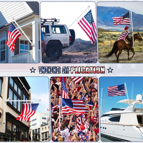 REERON durable all-weather flag display on exterior wall