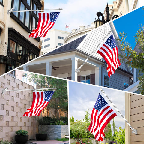 REERON outdoor-flag-pole bracket suitable for home, porch, fence, or garden.