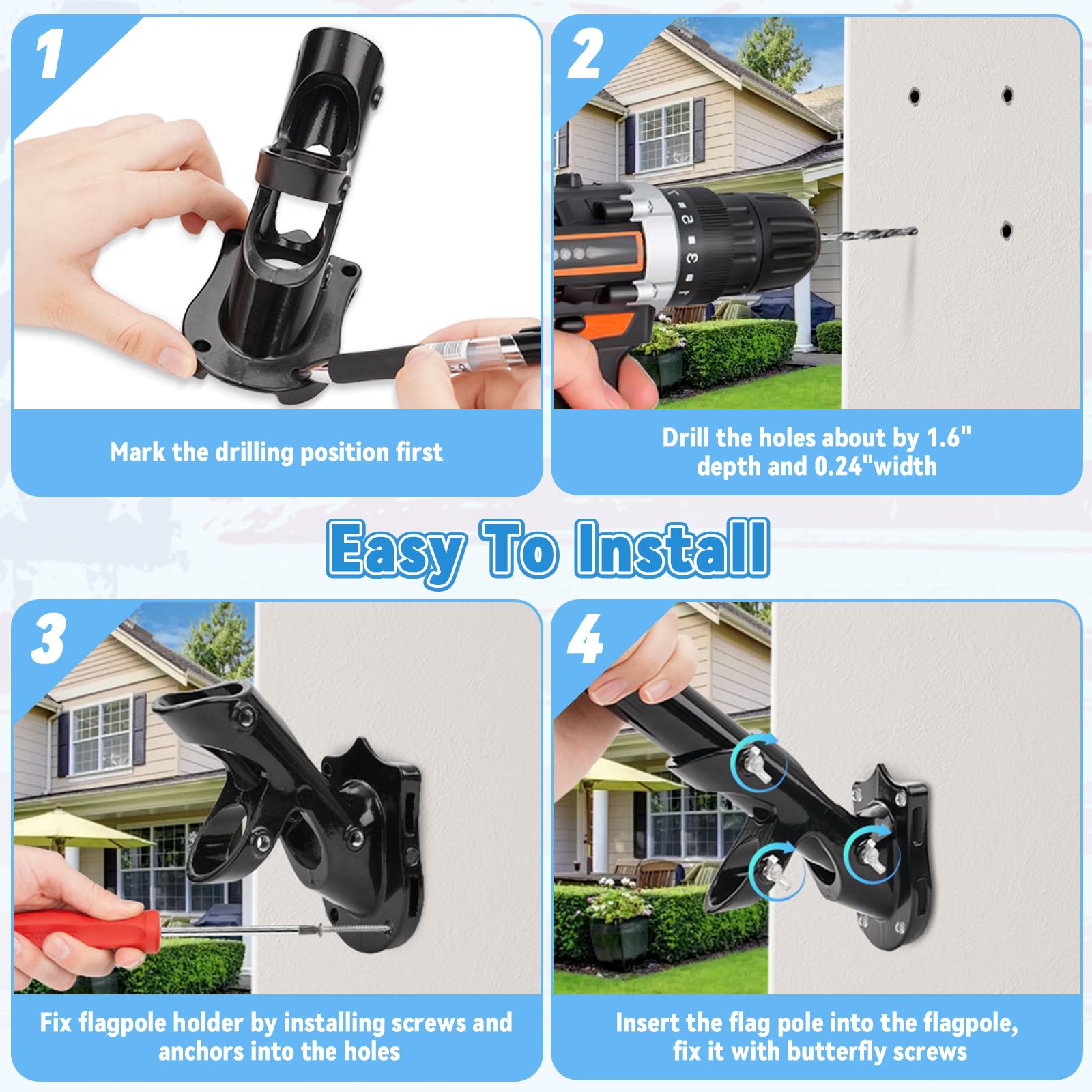 Versatile outdoor wall mount for homes, businesses, schools.