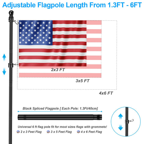 REERON tangle-free rotating flagpole rings ensure smooth operation.