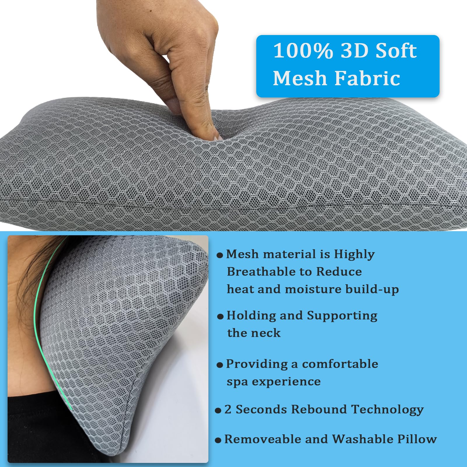 REEZEIVI 3D mesh design supports airflow to stay cool during soaks.