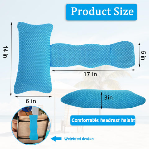 REEZEIVI chaise lounge spa pillow with quick-dry design for outdoor lounging