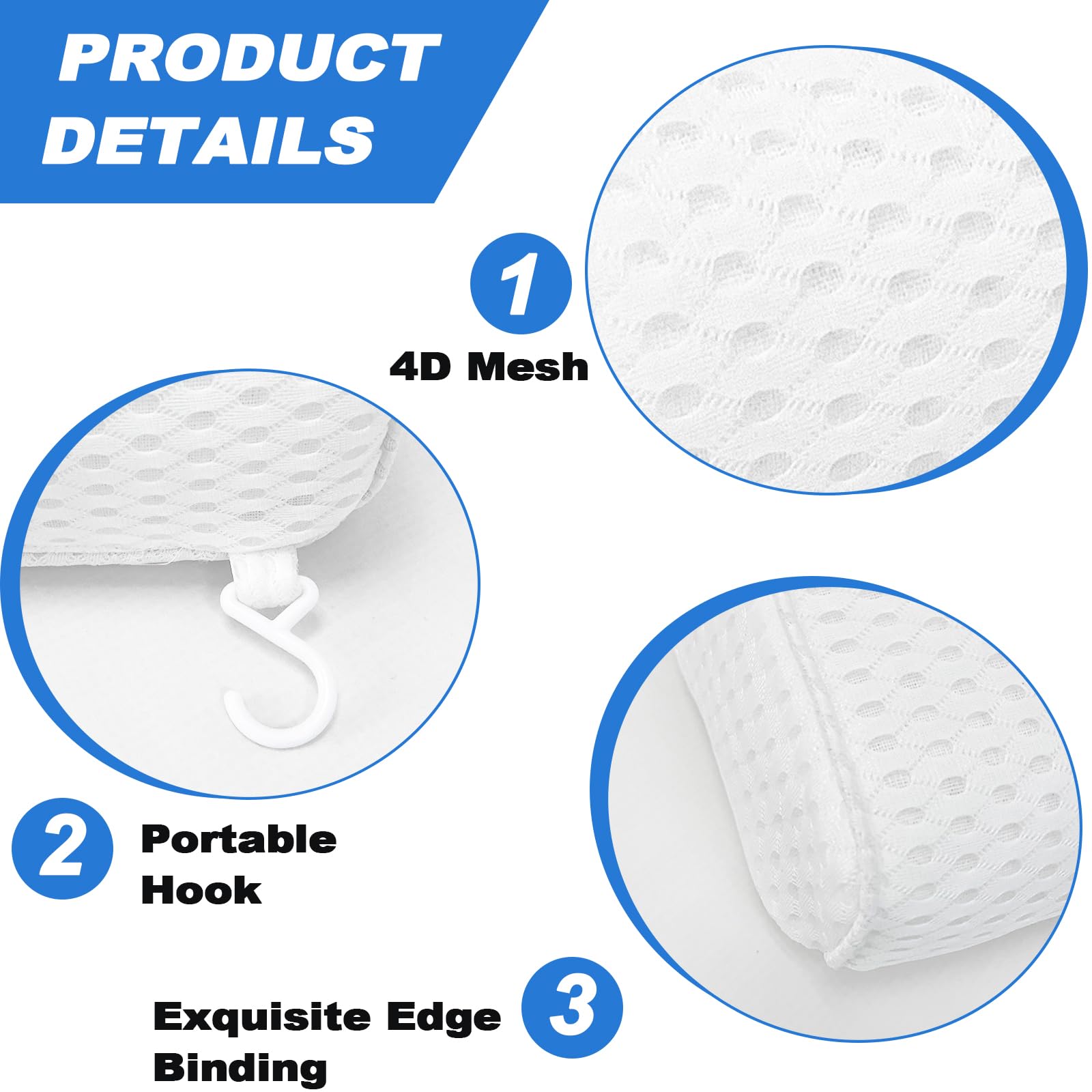REEZEIVI durable headrest pillow withstands heat and frequent washing.