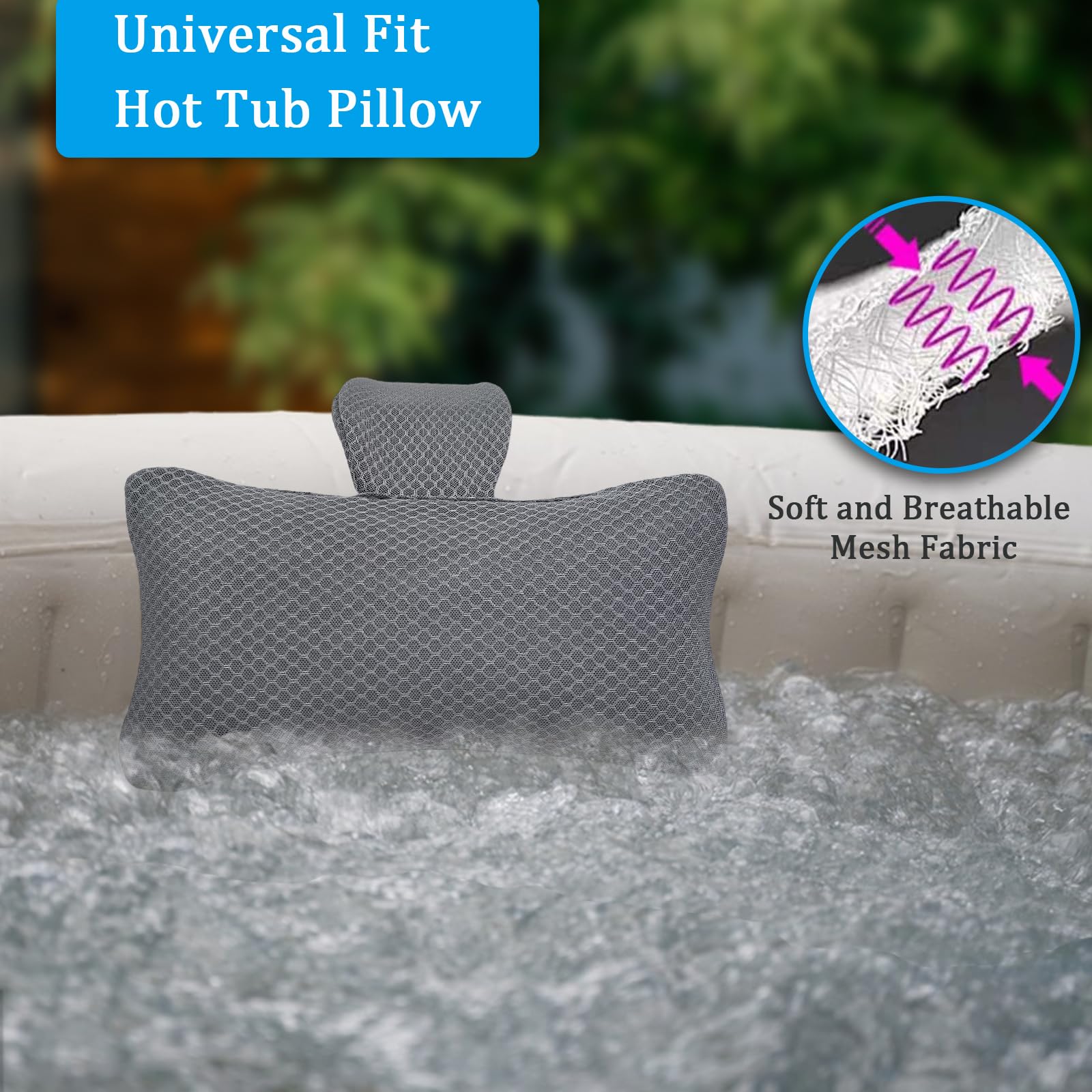 REEZEIVI ergonomic head and neck support for relaxed spa sessions.