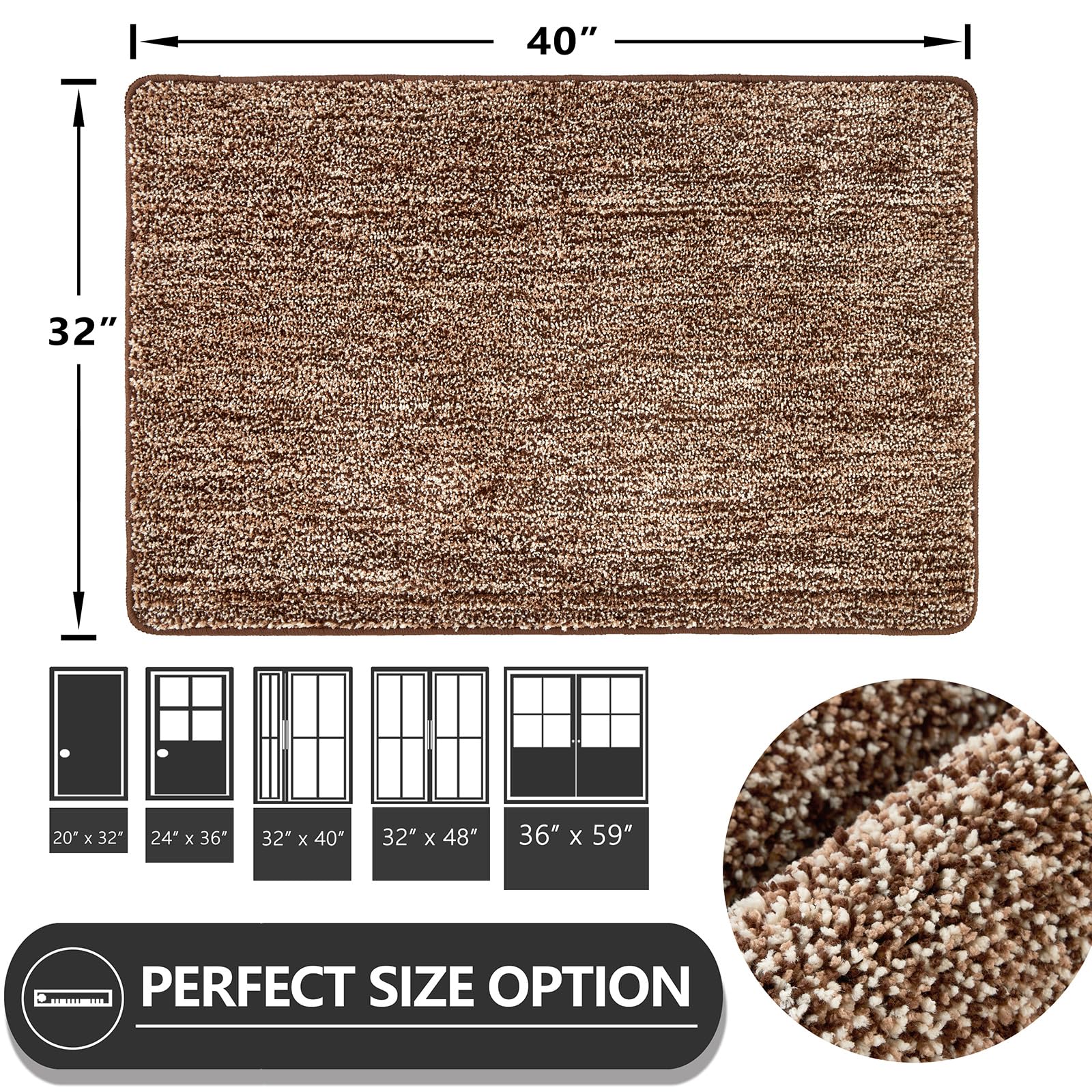 REFETONE door mat with absorbent surface helps keep floors dry indoors