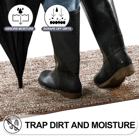 REFETONE mat features non-slip backing for safer entryways