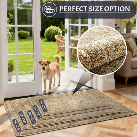REFETONE entryway rug pet friendly and durable for households with pets