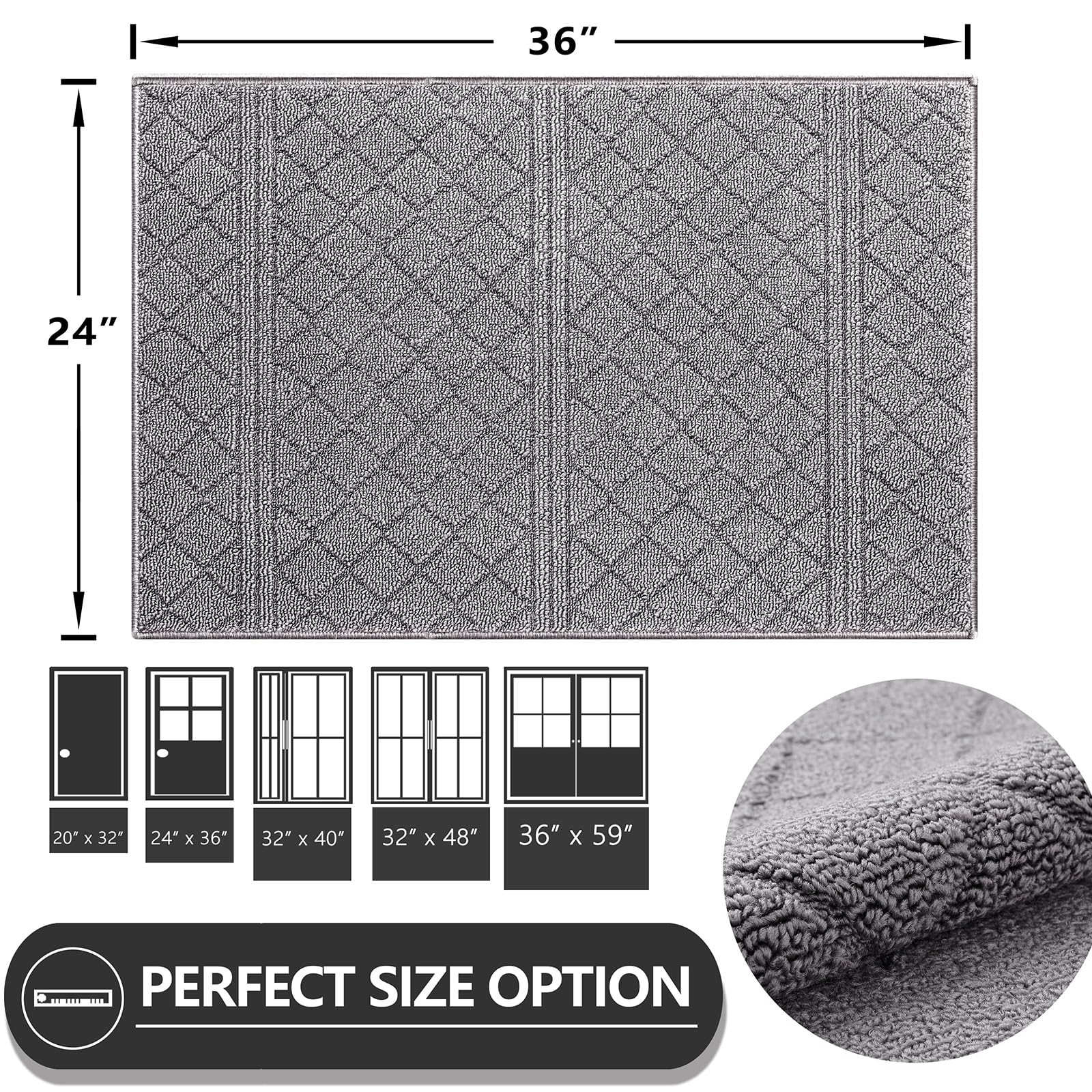 REFETONE indoor doormat with dirt-scrape capability for cleaner entryways.