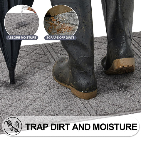 REFETONE low-profile door mat fits under doors without snagging.