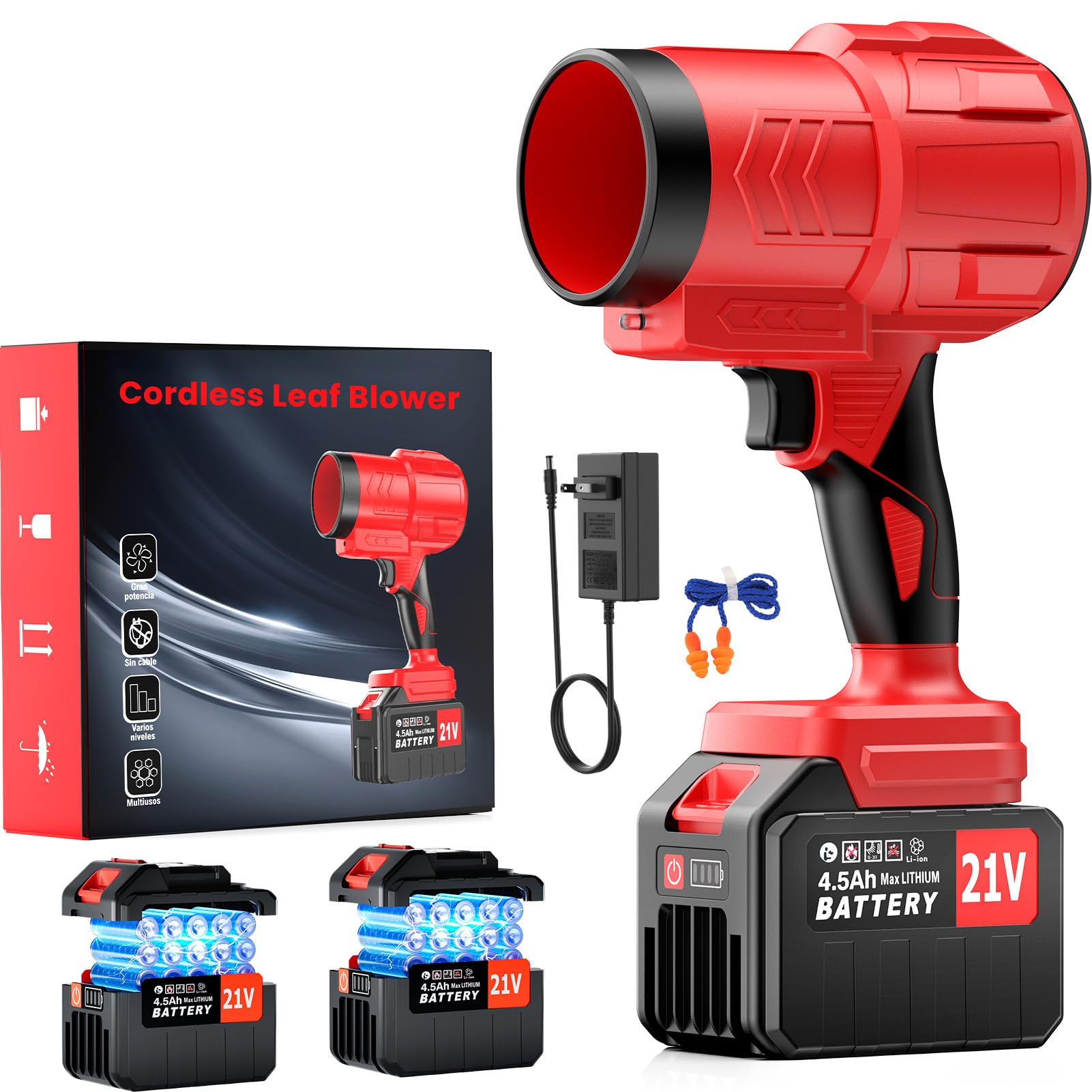 reffmov electric leaf blower brushless motor powers fast yard debris removal.