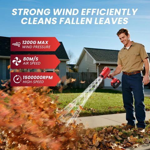 reffmov electric leaf blower speed control lets precise airflow adjustments.