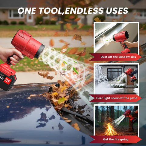 reffmov electric leaf blower yard cleanup on leaves and debris with ease.
