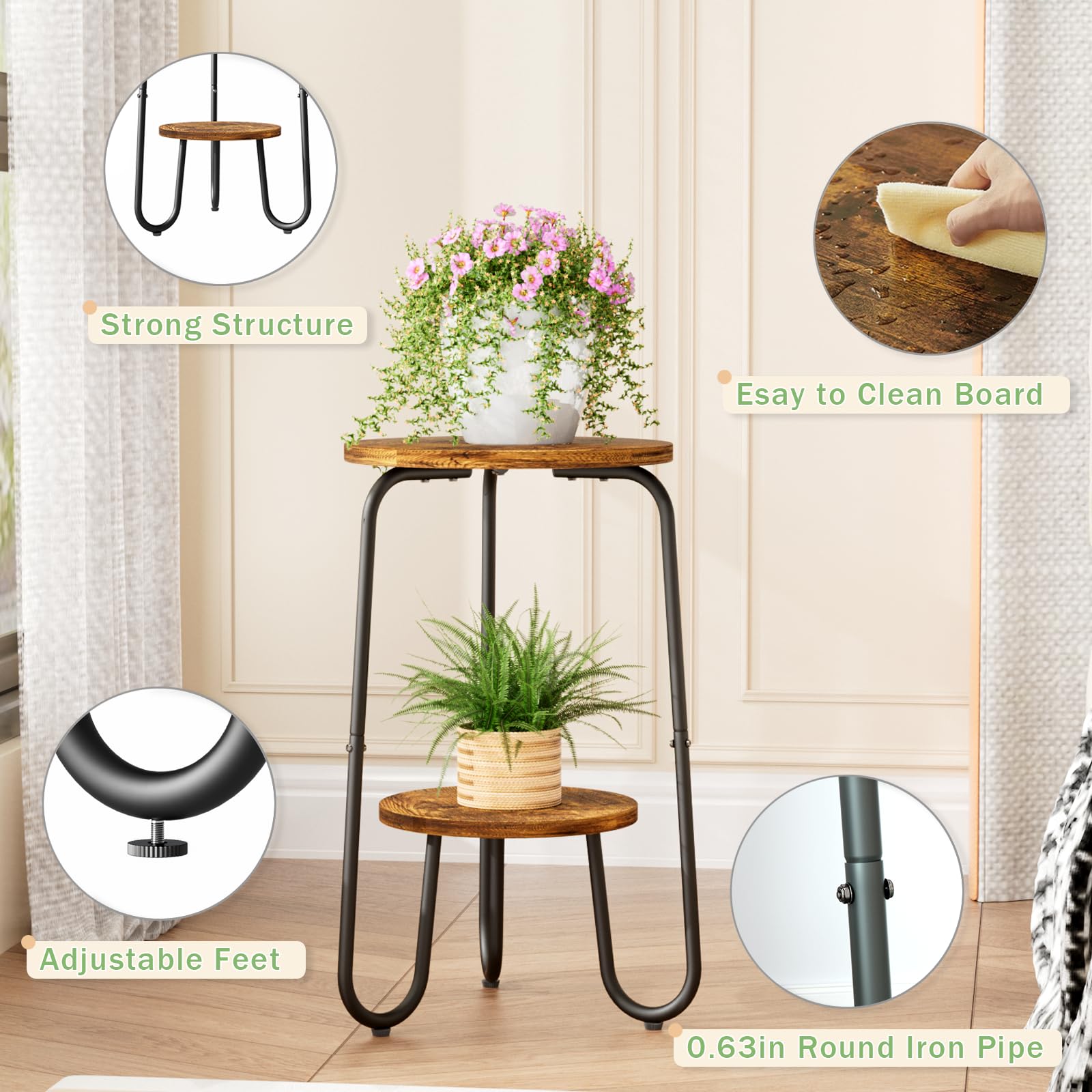 REFGY indoor living room setup featuring the plant stand.