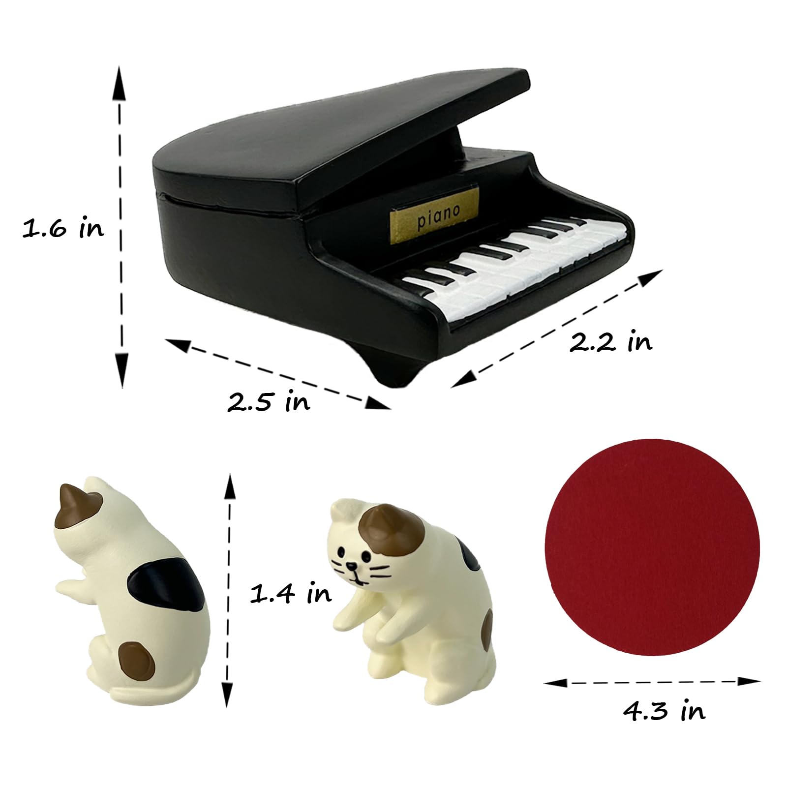 Refintural resin cat statue for elegant office or shelf decor