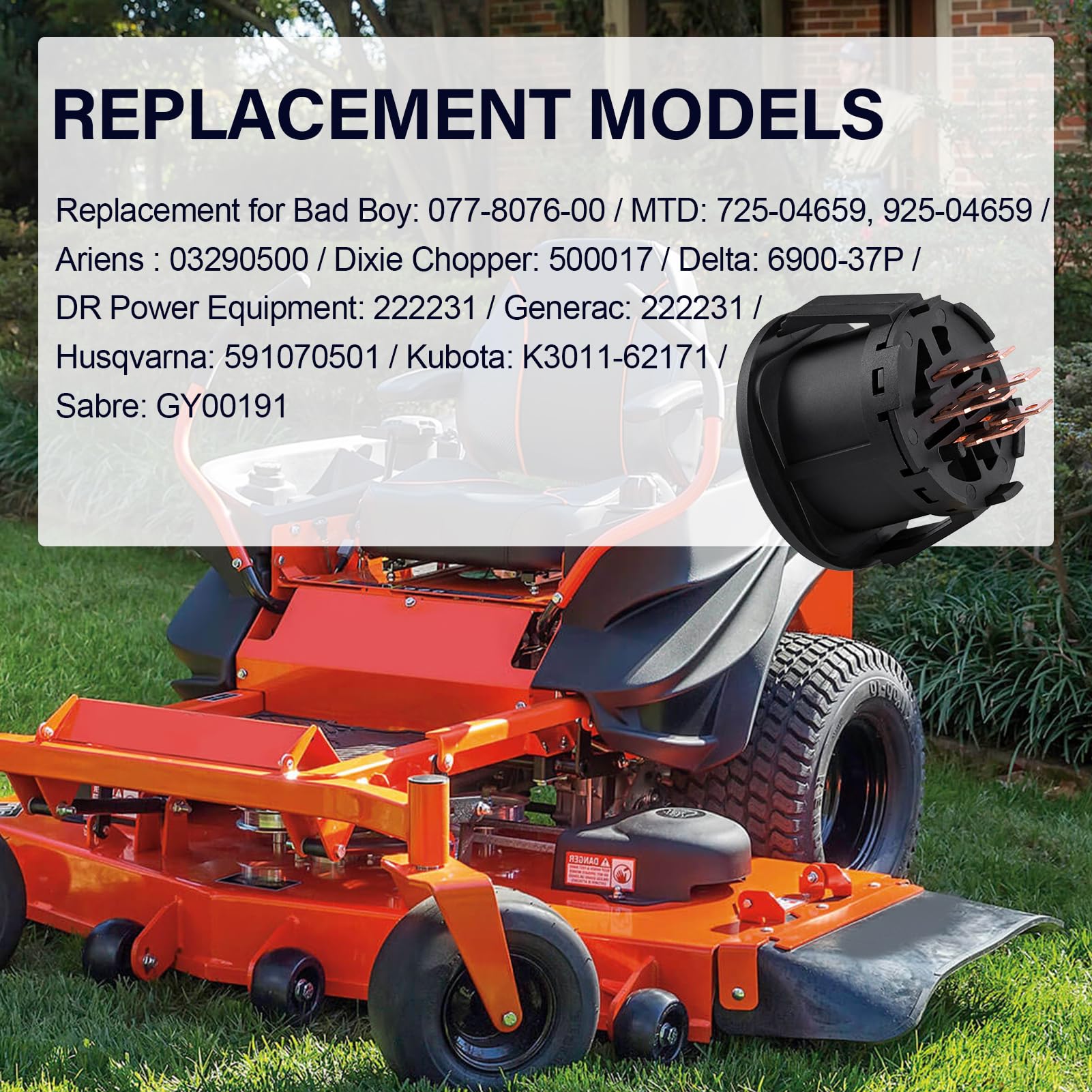 Refitial compatible with Dixie Chopper, Sabre, and Scotts for broader compatibility
