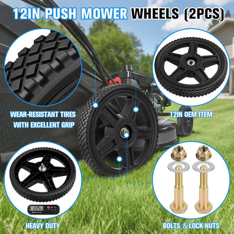 Refitial wheels pack includes bolts and nuts for easy installation.