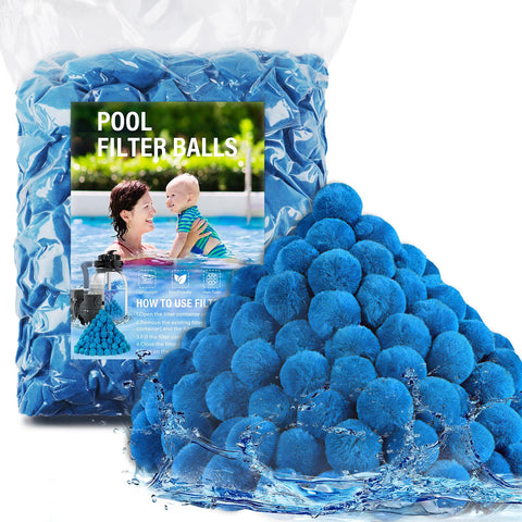 REGMICS pool filter balls 4lbs close-up showing dense media for efficient filtration