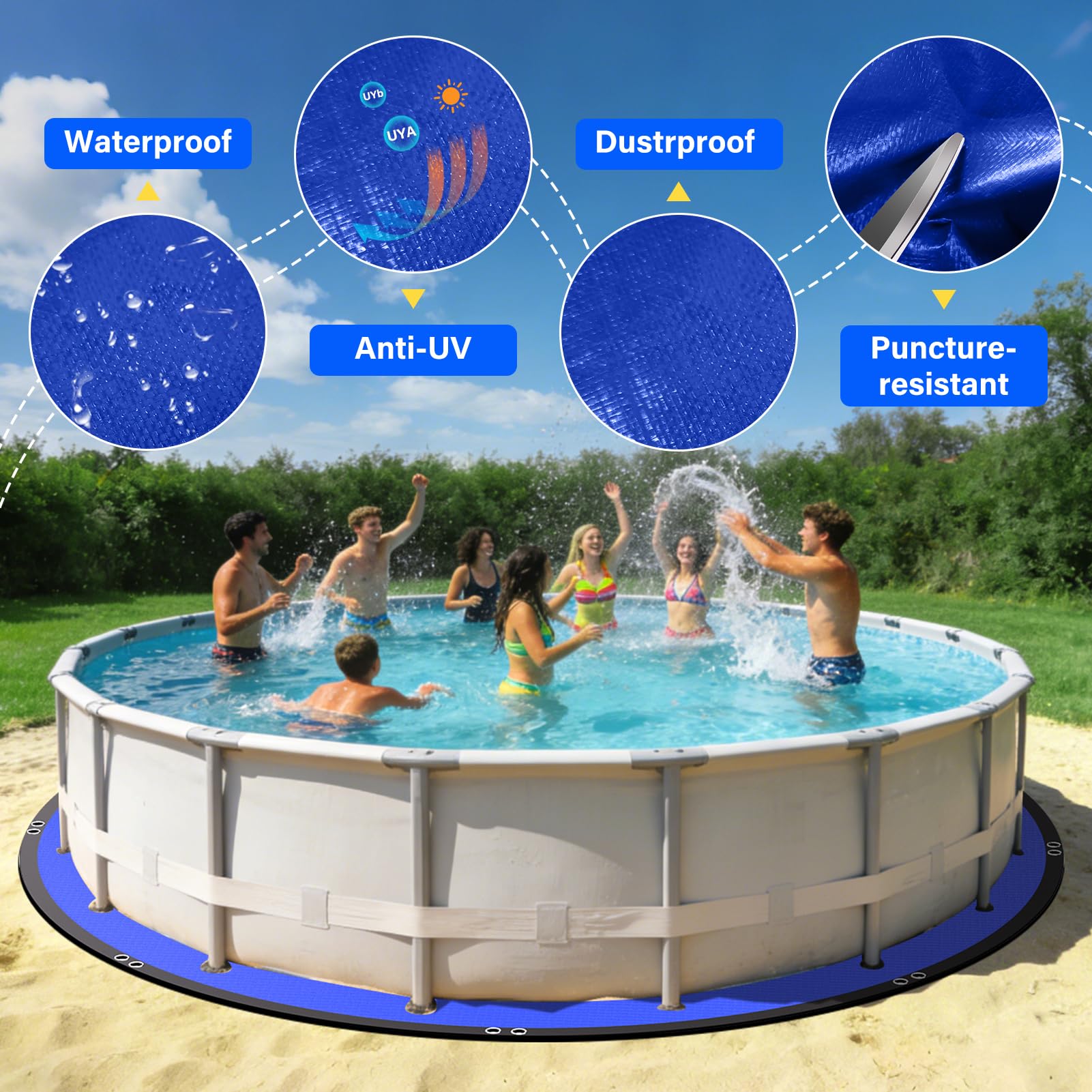 REGMICS versatile use on grass surfaces under pools