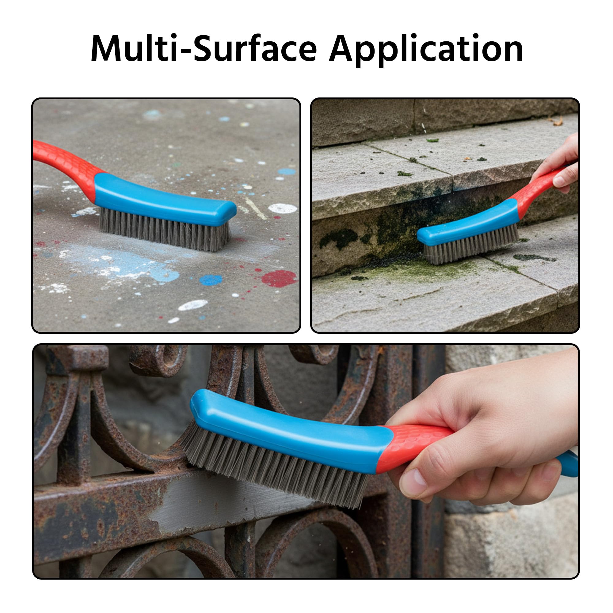 Regpre durable rust-removal brush assists maintenance around the home.