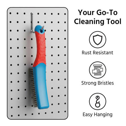 Regpre eight-row bristles cover wide areas for efficient rust removal.