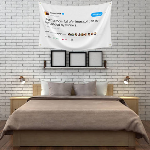 Dorm room or party banner ideal for quick setup with grommets
