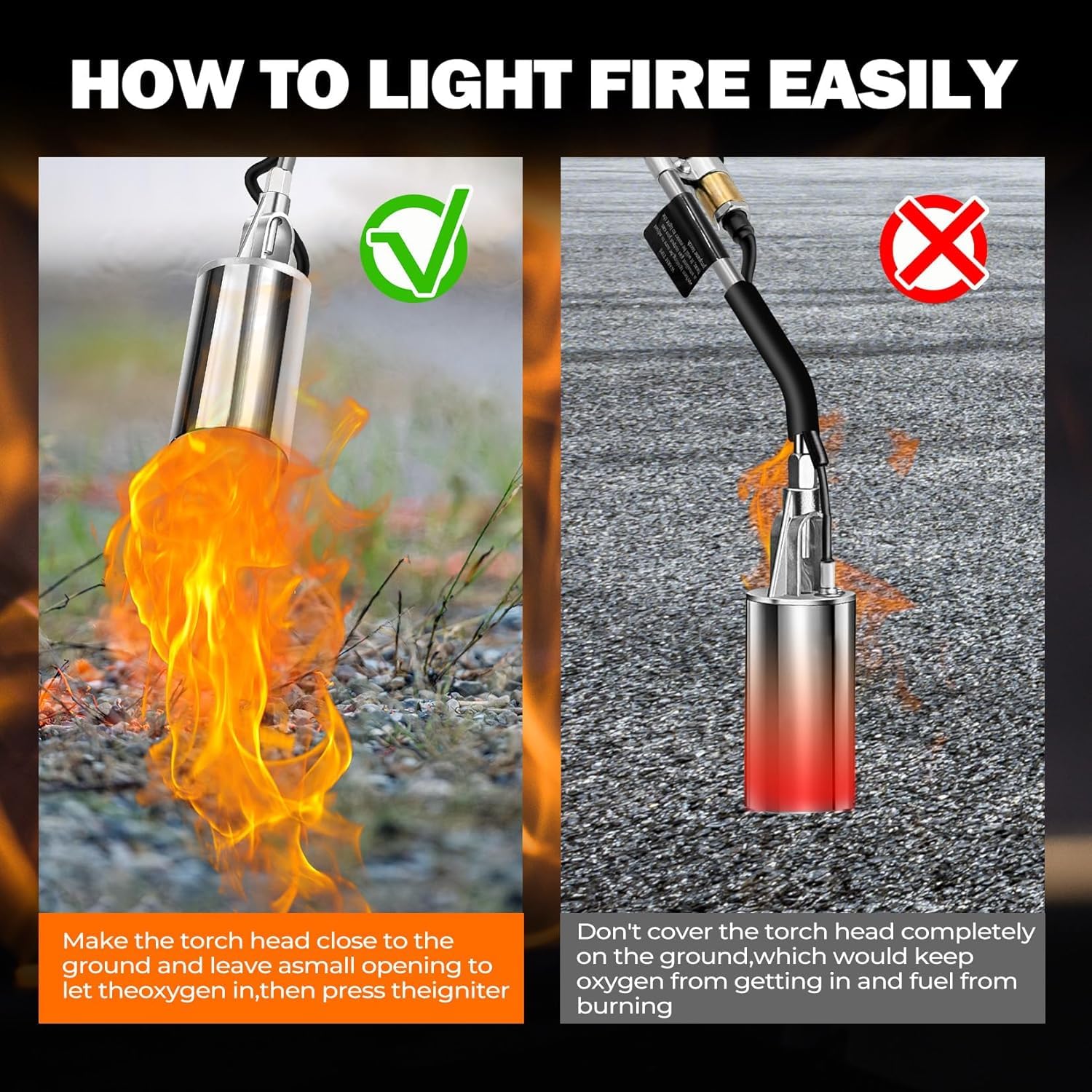 REHOSEUP flame close-up highlights intense heat and consistent flame
