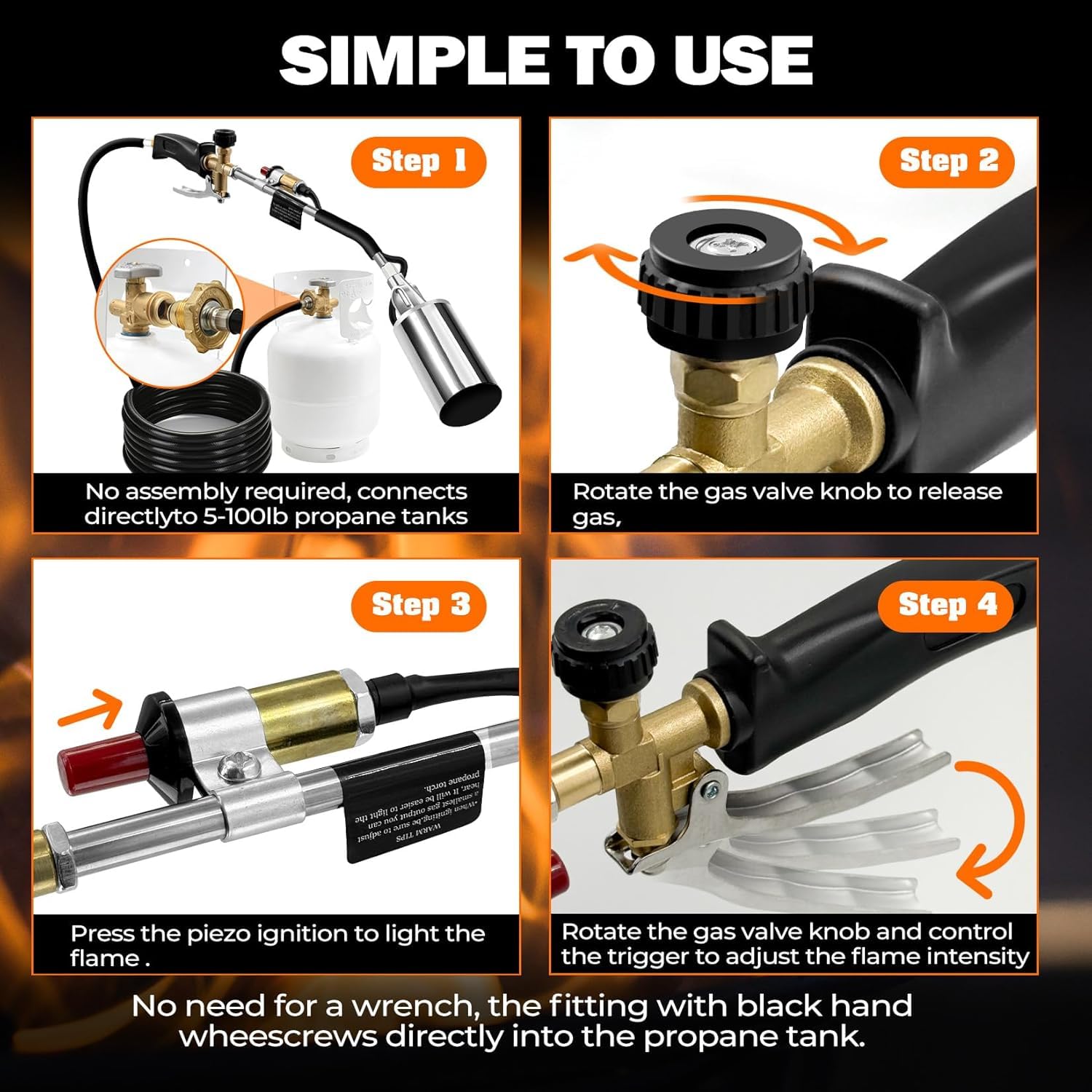 REHOSEUP garden and road projects use flame control safely