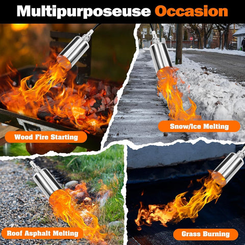 REHOSEUP ignition-turbo torch demonstrates quick one-handed flame control