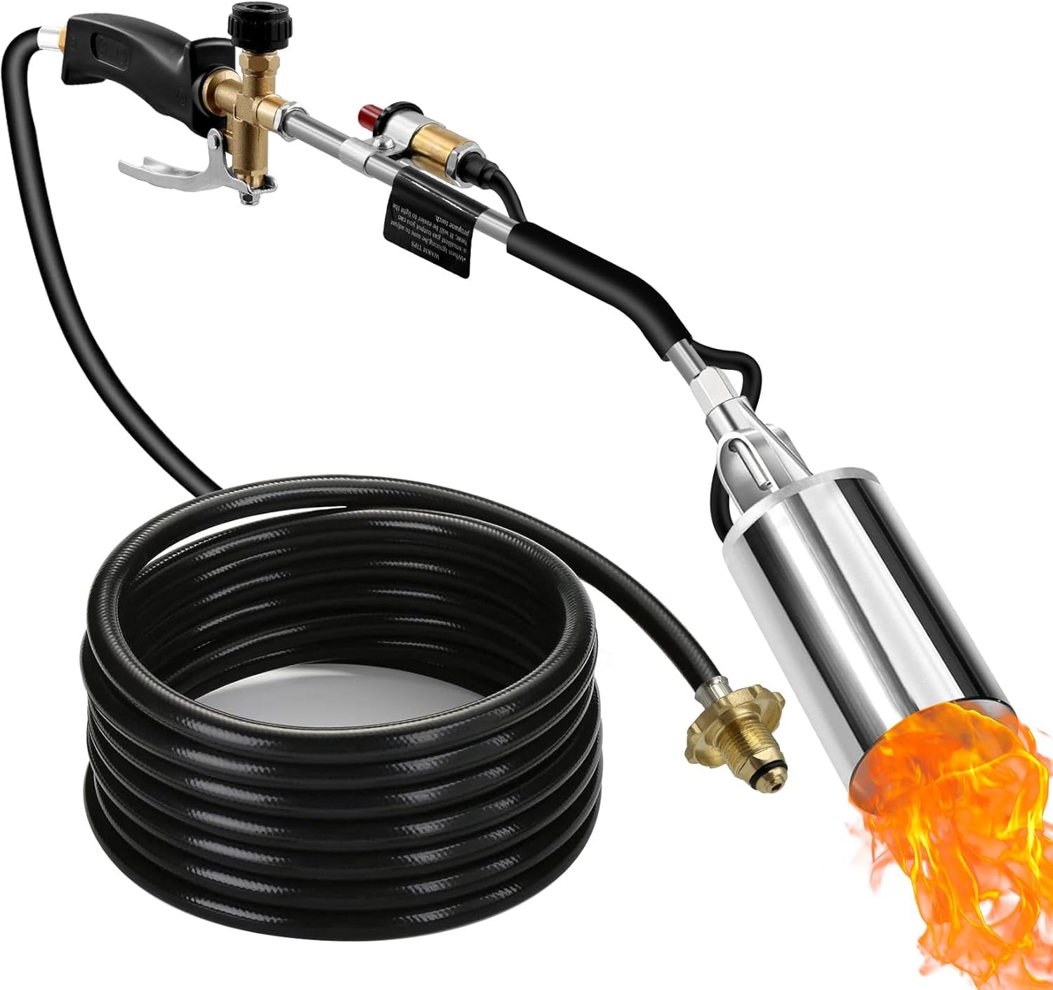 REHOSEUP propane torch weed burner front view for powerful weed control