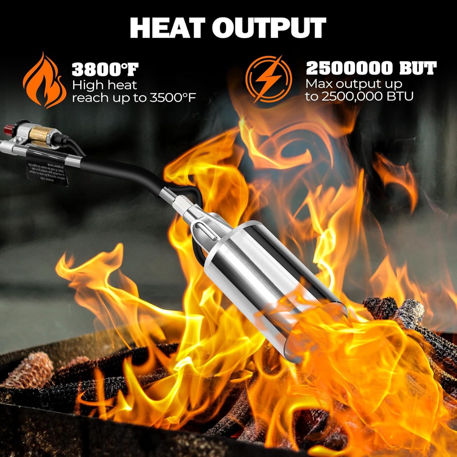 REHOSEUP weed burner with 10 ft hose enabling easy outdoor reach