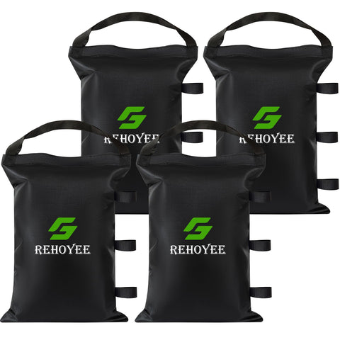 REHOYEE sand bags for canopy legs; empty 4-pack ready to fill for stability