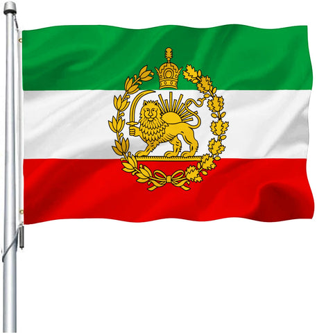 REIDFERR old historic Iran flag 3x5 full view for home or office display