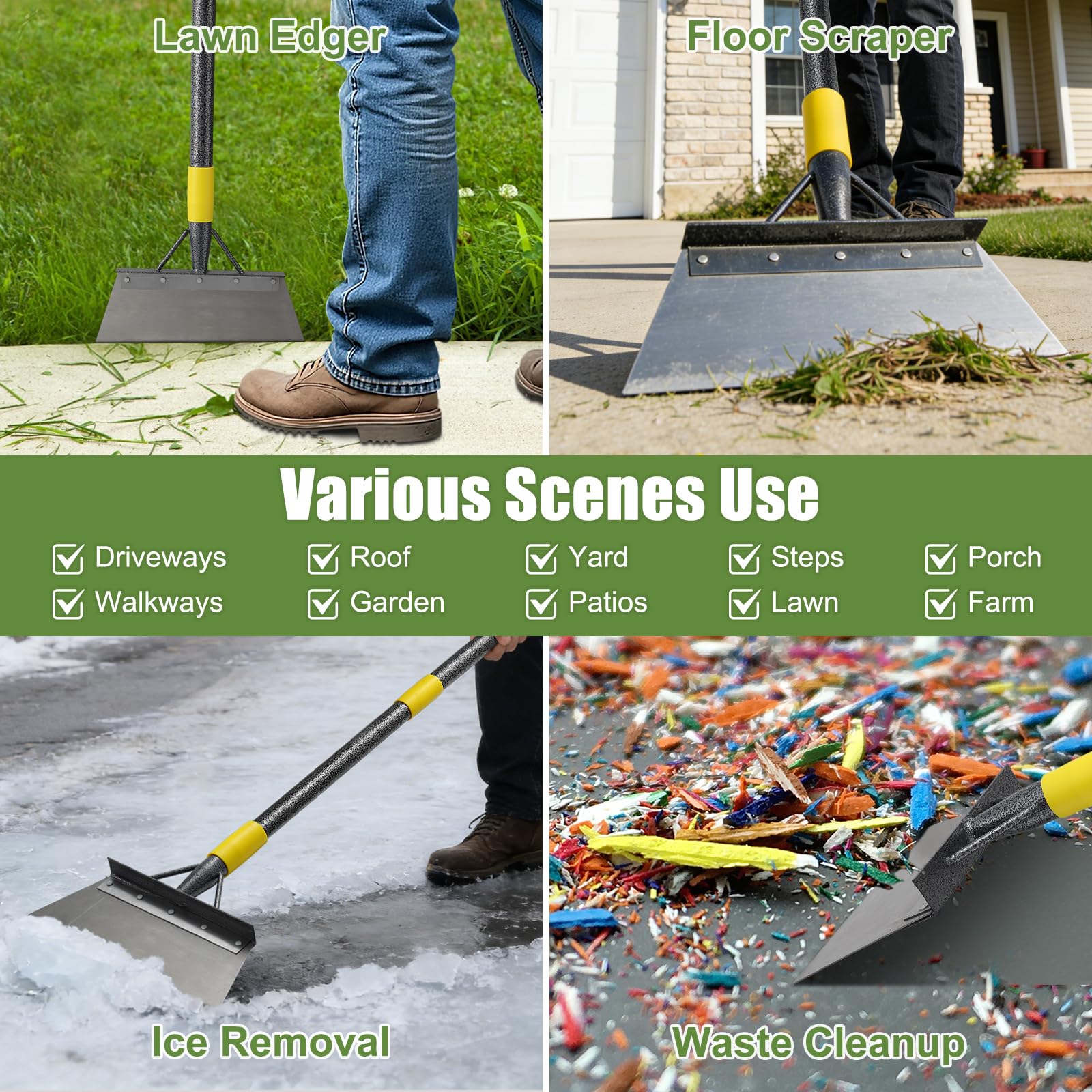 REILEIHODE garden flat shovel durable-wet-conditions withstands damp seasons.