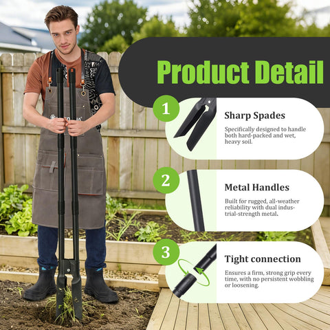 REILEIHODE Post Hole Digger features easy assembly for quick setup and transport.