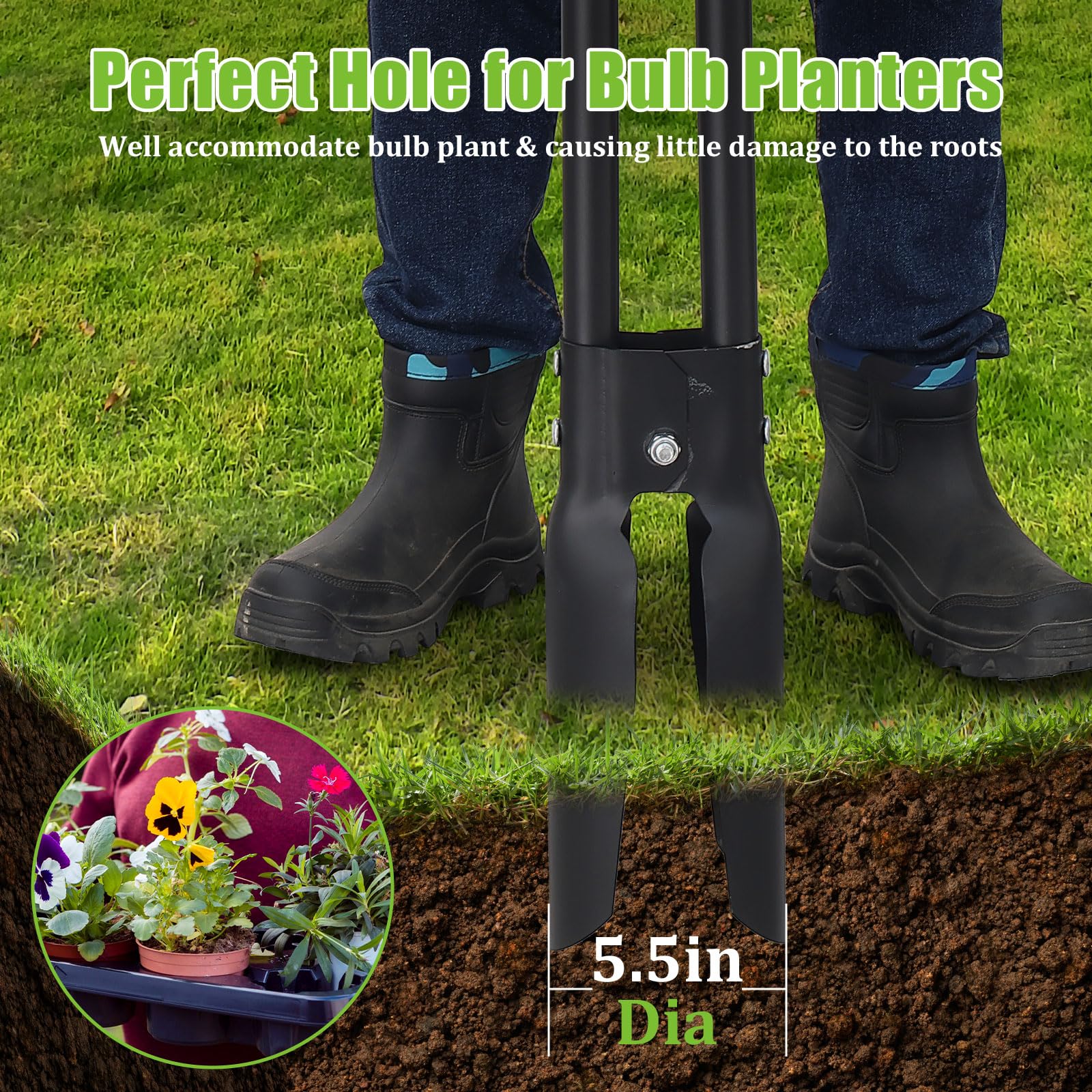 REILEIHODE Post Hole Digger used for fence post installation and versatile digging tasks.