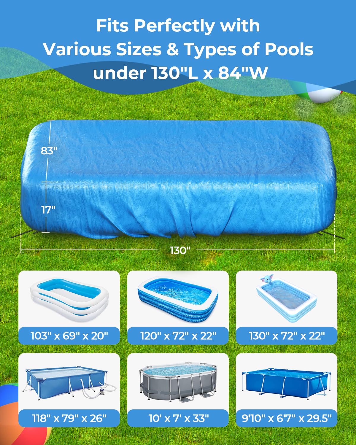 Reinmoson cover with elastic edges and drawstrings providing secure fit.