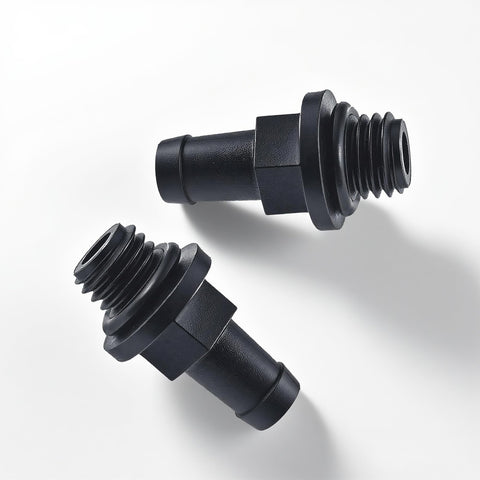 RELAAX WATER drain plug barb adapter close-up with O-ring for secure spa connections