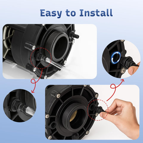 RELAAX WATER O-ring detail showing tight seal for spa hose connections